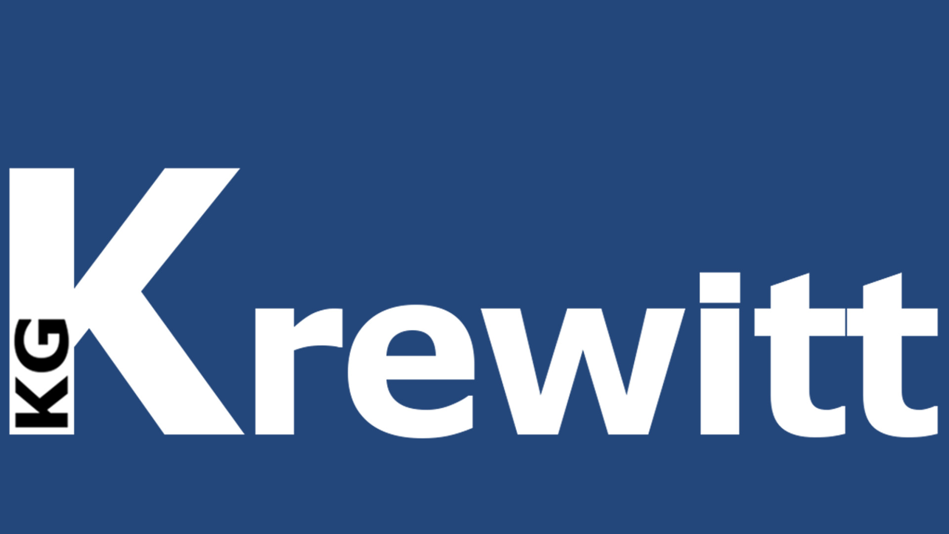 Logo Krewitt Blauer Hintergrund